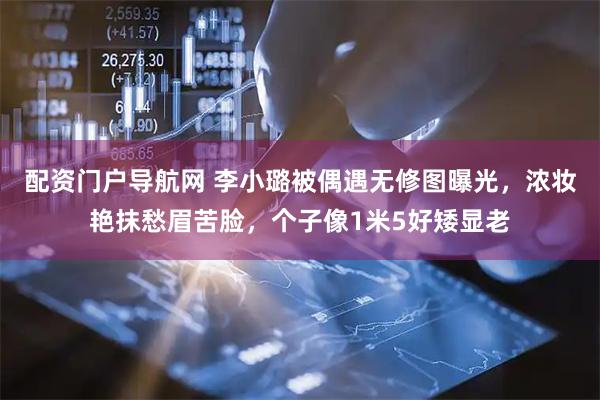配资门户导航网 李小璐被偶遇无修图曝光，浓妆艳抹愁眉苦脸，个子像1米5好矮显老